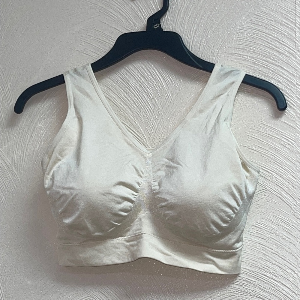 Cream Shapewear Everyday Throw On Wireless Bralette Seamless Support - Picture 3 of 10